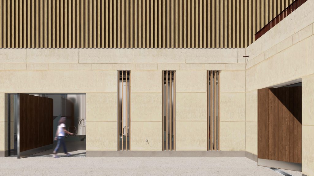 La Madelene _ Perspective extérieure 2 chai pierre massive