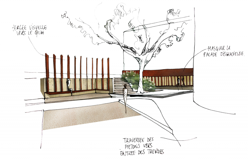 Croquis d'intention - Mise en valeur remparts Arles