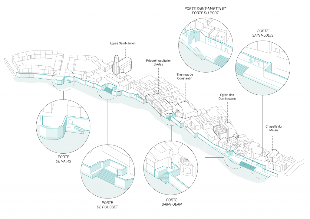 Restitution des remparts médiévaux Arles
