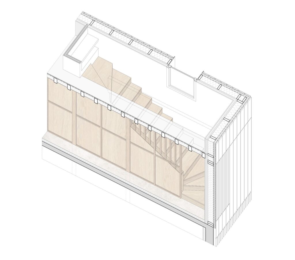 Détail écorché de l'escalier
